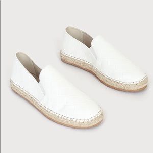 White Woven Slip-On Espadrille